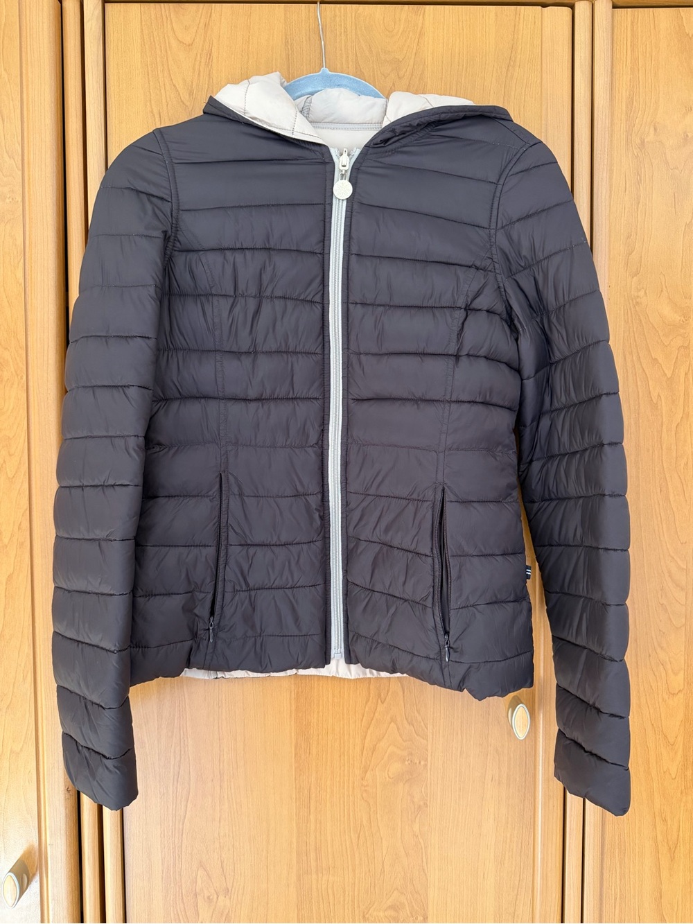 Nautica Reversible Quilted Brown/Beige Puffer Jacket Size XS